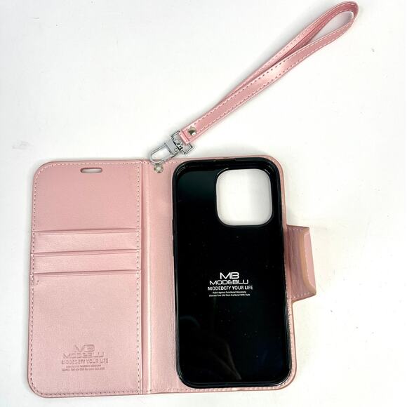 Modeblu Classic Diary Case for the Apple iPhone 14 Pro (6.1-inch) in Pink NEW - Picture 11 of 12